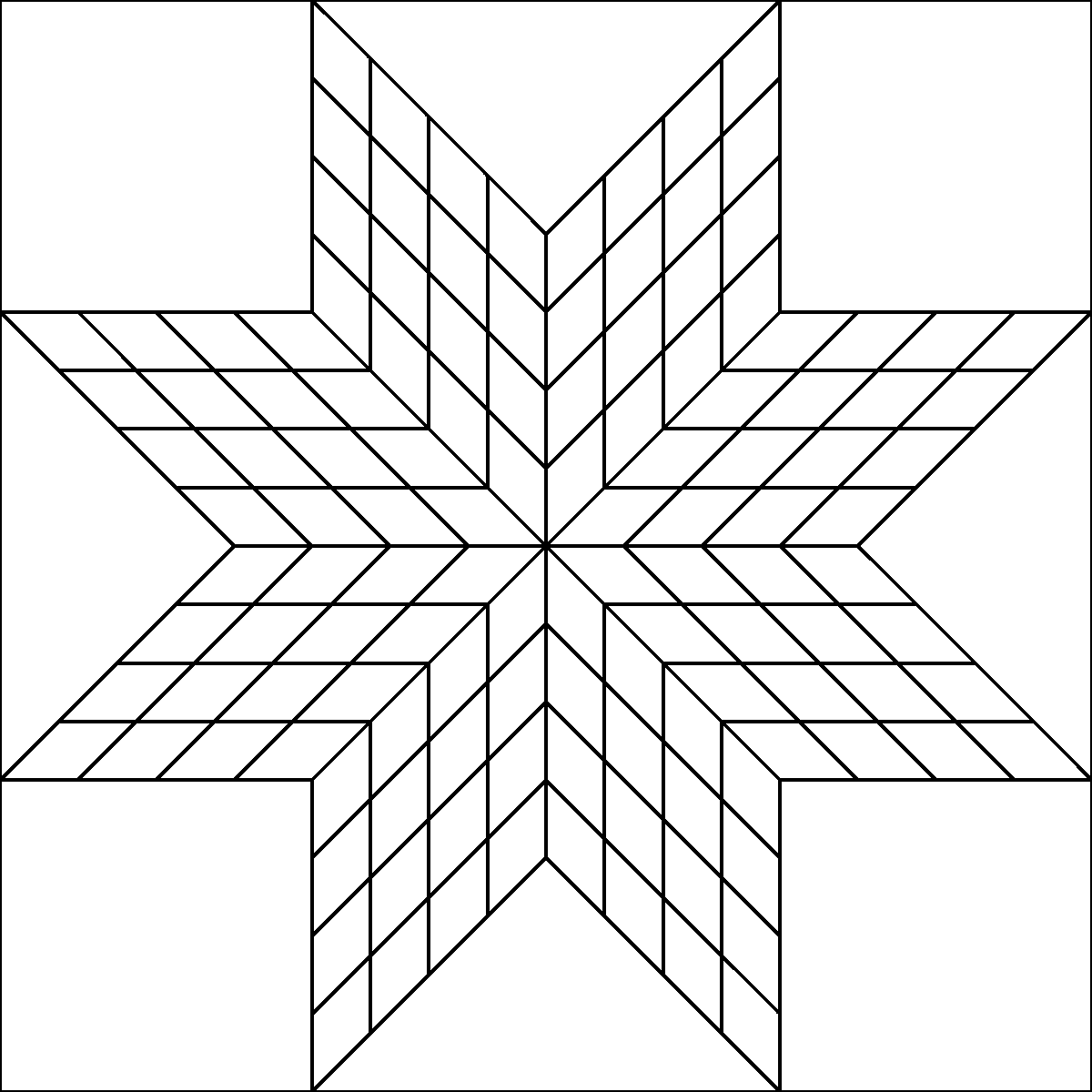 Pattern 171, Stars Upon Stars barn quilt pattern thumbnail